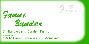 fanni bunder business card
